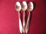 Set Of 3 Teaspoons Zwilling Ja Henckels Gem Satin Stainless Flatware 6 1/4". Fixed Price $45.75.