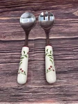 Better Homes Gardens Mistletoe Serving Fork And Spoon Christmas Winter Forest. Fixed Price $45.00.