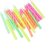 Classic Spiral Candles, 24 Piece Set, Neon. Fixed Price $11.99.