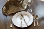 Fortessa Forge 18/10 Stainless Steel Flatware Salad/dessert Fork, Set Of 12. Fixed Price $67.00.
