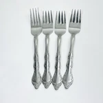 Michael Lloyd Forks Set Of 4 Salad 3 Dinner 1 Stainless Flatware Floral Scroll. Fixed Price $15.96.