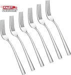 Faderic Dinner Set Of 6, Table Forks, Stainless Steel Fork, 8-INCH,SILVER,. Fixed Price $13.09.
