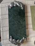 Godinger Silver Art Co Green Marble Charcuterie Or Cheese Board Serving Tray. Fixed Price $45.00.