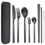 Aarainbow Pieces Stainless Steel Flatware Set 10.6/2.7/1.2, B-black. Fixed Price $22.31.
