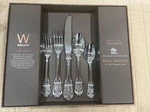 Wallace Royal Baroque 18/10 Stainless Steel 20PC. Flatware Set .service For Four. Fixed Price $345.00.