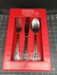 New Box- Oneida Entertain 365 Silverware Set- Snowman Pattern. Fixed Price $19.99.
