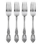 Oneida Wordsworth Set Of 4 Dinner Forks, Silver Assorted Styles. Fixed Price $18.65.