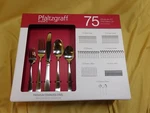 Pfaltzgraff Basics Satin Gotham Flatware Set 75 Pc Service For 12 + Hostess. Fixed Price $109.99.