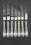 Reed & Barton 18/8 Stainless Hammered Antique Gloss Dinner Knives - Set Of 7. Fixed Price $39.78.