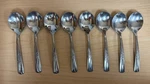 8 X Soup Spoons Imperial Stainless IMI41 Isa International Lot Floral. Fixed Price $25.77.