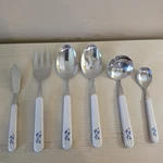 Pfaltzgraff Yorktowne Hostess Serving Utensil Set Spoon Fork Butter Ladle Knife. Fixed Price $27.00.