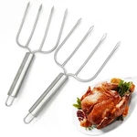 Kaycrown Stainless Turkey & Roast Lifters, Set Steel, Silver. Fixed Price $21.23.