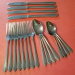 20PC Sohnaco Stainless Dinner Fork Soup Tea Spoon Knife Lot Japan. Fixed Price $50.00.