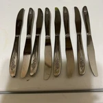 Modern Hollow Dinner Knife Roseanne Pattern Oneida Custom Stainless 5/8". Fixed Price $25.00.