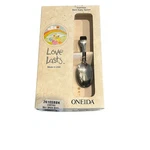 Oneida Chateau Stainless Bent Baby Spoon Love Lasts Loop Handle 2610SBBK Usa. Fixed Price $12.00.