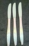 Stainless Flatware Starburst CIF7 Modern Solid Knives Japan 3/8". Fixed Price $11.99.