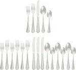 Silverware Set, Stainless Steel Flatware, Dishwasher Safe. Fixed Price $30.34.