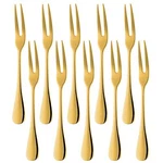 Comicfs-piece Stainless Steel Forks, 5.3 Inches, Seafood Crab 20 Gold. Fixed Price $23.24.