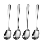 Ouliget Square Head Spoons, Korean Style 7 Inches, Set Of 4, Silver. Fixed Price $20.28.
