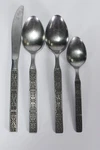 (4) Orleans Silver Co ORL16 Stainless Steel Flatware Lot Japan Black Accent. Fixed Price $9.74.