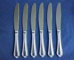New Mikasa Regent Bead Set Of 6 Dinner Knives 18/10 Stainless Flatware. Fixed Price $19.50.