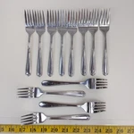 Farberware Indonesia Stainless Steel Salad Forks Set Of 12 Silver Flatware. Fixed Price $33.50.