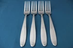 Reed & Barton Jubilee Large Dinner Forks (set Of 4) Glossy 18/8 Light Use 8". Fixed Price $80.99.
