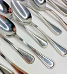Winco Shangri-la Glossy Stainless Flatware Replacement 25 Pc Fork Spoon Knife. Fixed Price $46.50.