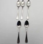 Wallace 18/10 Stainless WAS159 Teaspoons Set Of Glossy Outline Edge Flatware. Fixed Price $26.95.