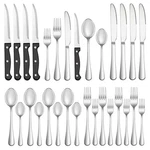 Mutnitt Silverware Set With Steak Knives Service For 24 Pieces,. Fixed Price $21.82.