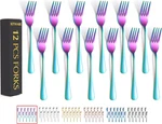 Rainbow Set Of 12 Pieces, Iridescent Silverware Salad Forks, Stainless Stee. Fixed Price $22.99.