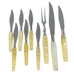 Mode Danish 9PC Mcm Mother Pearl Carving Knives Fork Set Sheffield England Knife. Fixed Price $58.99.