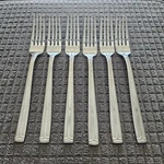 6 Wallace WAS244 Dinner Forks Stainless Flatware Centerline Satin Glossy. Fixed Price $19.74.