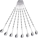 Boao 8 Pcs 10 Inch Long Bar Spoon Cocktail Stirring Mixing Stainless. Fixed Price $13.65.
