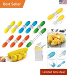18 Pcs Stainless Steel Corn Cob Holders With Silicone Handles Butter Spreade. Fixed Price $21.48.