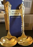 Keawell Gold Glossy Metal Soup Spoon For Adults, Floral Pattern Handle. Fixed Price $12.72.