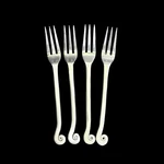 Pier 1 Lily Stainless Dinner Forks PII8 Coiled India Flatware 5/8" Set Of 4. Fixed Price $53.99.