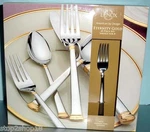 Lenox Eternity Gold 45 Pc. Flatware Set Service For Stainless 18/10 New Box. Fixed Price $395.90.