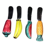 Vintage Ceramic 4 Pcs Serving Knives Knife Fruit Stainless Steel Strawberry. Fixed Price $6.00.