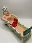 Mud Pie Snack Cheese Cracker Vegetable Chillin Dish Pool Party Man Flippers. Fixed Price $28.90.