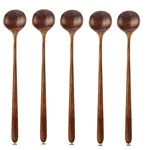 Long Spoons Wooden, 5 Pieces Korean Style 10.9 Inches 100% Natural .... Fixed Price $23.48.