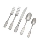 Fortessa Ashton Antiqued Flatware 5 Piece Place Setting, Stainless Steel. Fixed Price $59.99.