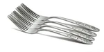 Oneida 4 Satin Frosted Bohemian Dinner Forks 7/8 Flatware Silverware. Fixed Price $39.99.