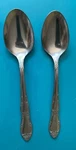 Oneida Ltd Wm A. Rogers Fenway/daydream (2)SOUP Spoons Stainless Glossy Vguc. Fixed Price $12.50.