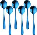 Buyer Star Bouillon Sets, 7-INCH Round Soup Spoons, Stainless Steel Finish. Fixed Price $18.22.