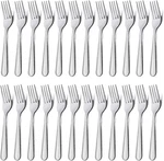 24 Pieces Dinner Forks Set (7.1 Inch), Silver Stainless Steel. Fixed Price $20.77.