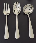 Hostess 3 Pc Piece Set Ribbon Edge Frosted Gorham Flatware Stainless New. Fixed Price $99.99.