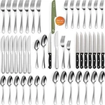 48 Pcs Silverware Set, Service 8, Stainless Steel Flatware Serving Cutlery. Fixed Price $39.25.