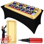 Halloscume Inflatable Serving Bar Cooler Buffet Ice Tray Pool Party 72X30. Fixed Price $34.99.