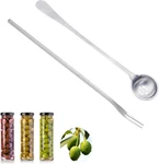 2 Pcs Olive And Pickle Fork, 7.5 Inch Spoons With Holes, 8.6. Fixed Price $11.95.